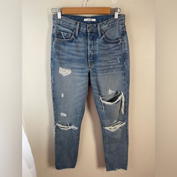 GRLFRND Jeans Karolina High Rise Jean size 26 in a little more love distressed - Picture 3 of 16